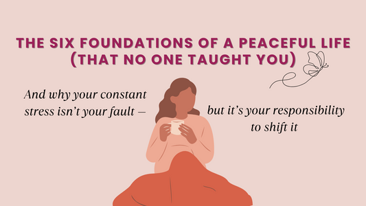 THE SIX FOUNDATIONS OF A PEACEFUL LIFE (THAT NO ONE TAUGHT YOU). And Why Your Constant Stress Isn’t Your Fault — But It’s Your Responsibility To Shift It.