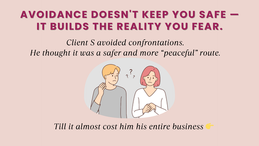 AVOIDANCE DOESN’T KEEP YOU SAFE — IT CREATES THE VERY REALITY YOU FEAR.